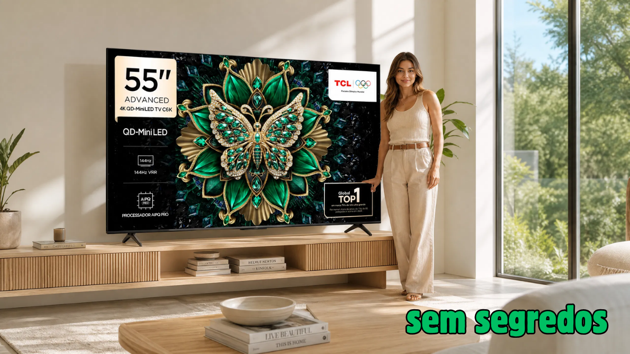 A TV TCL C6K Mini LED de 55 polegadas é boa? Review Completo